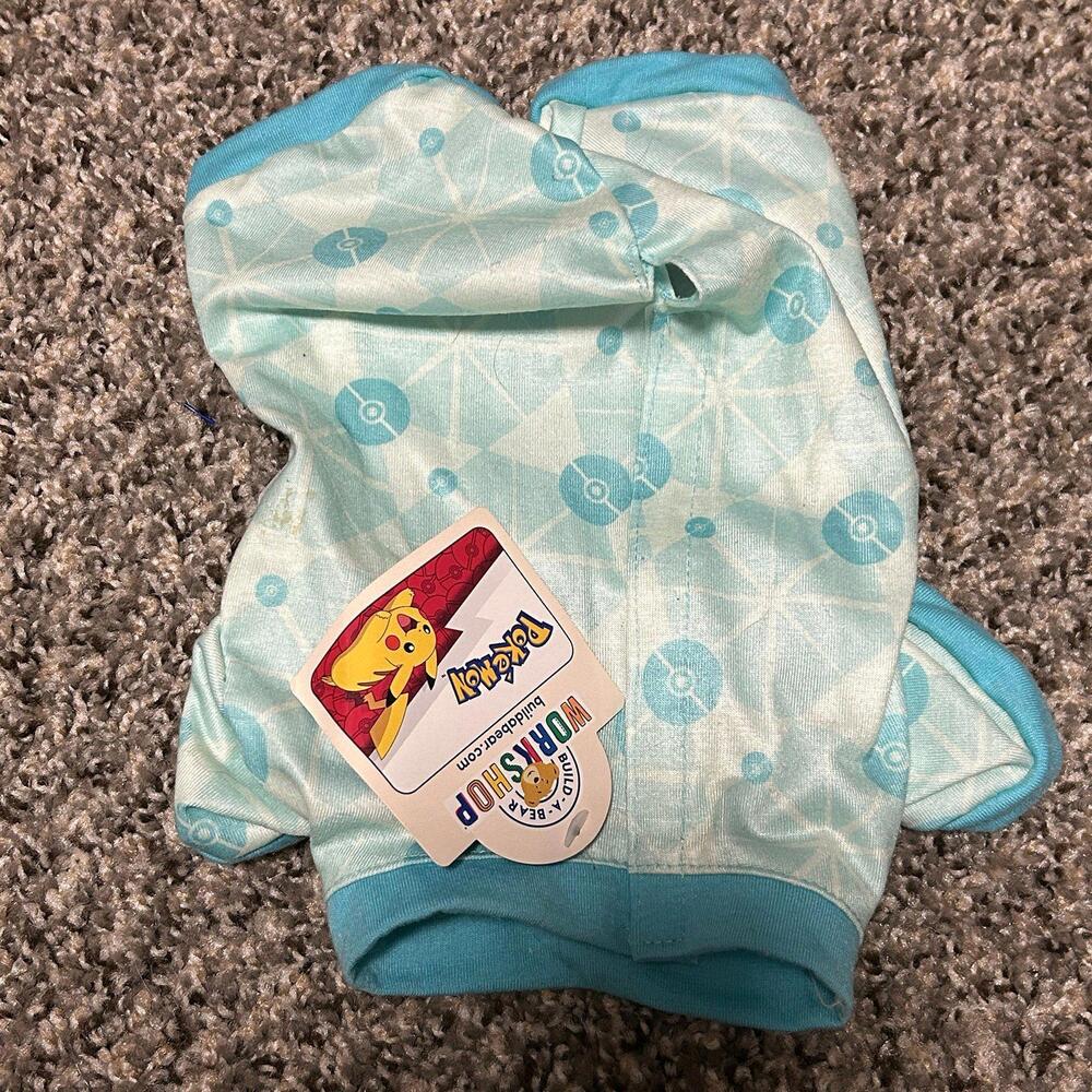 Build-a-Bear Workshop Pokemon Eevee Sleeper Romper Outfit Glaceon Pokeballs NWT